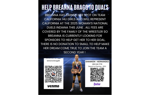 Help Breanna Get to Duals!!!